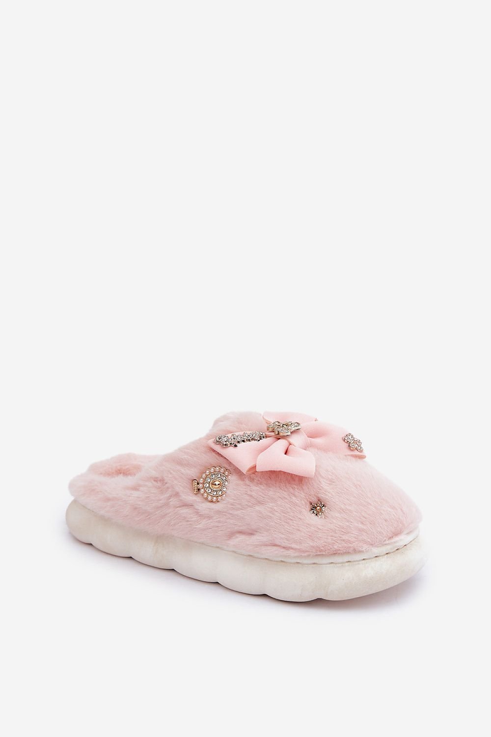 Closed-Toe Faux Fur Slippers